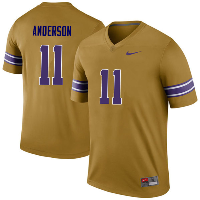 Men LSU Tigers #11 Dee Anderson College Football Jerseys Game-Legend - Click Image to Close